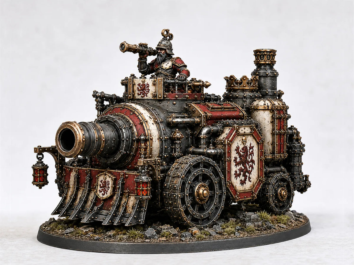 Moteur de Canon de Siège Gothique - Char à Vapeur - Maquette Print