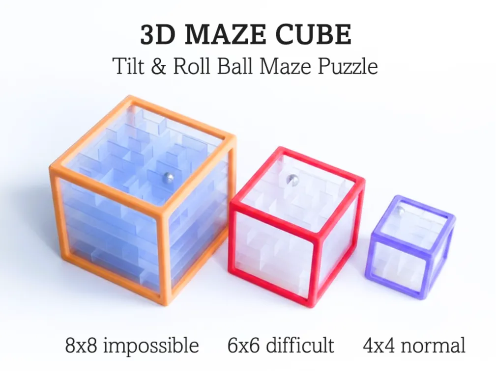 Cube Labyrinthe 3D - Puzzle Translucide - Jeux Print