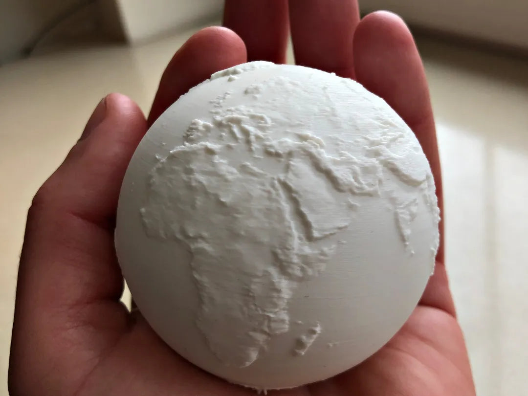 Globe terrestre – Données d'élévation de la NASA - Science Print