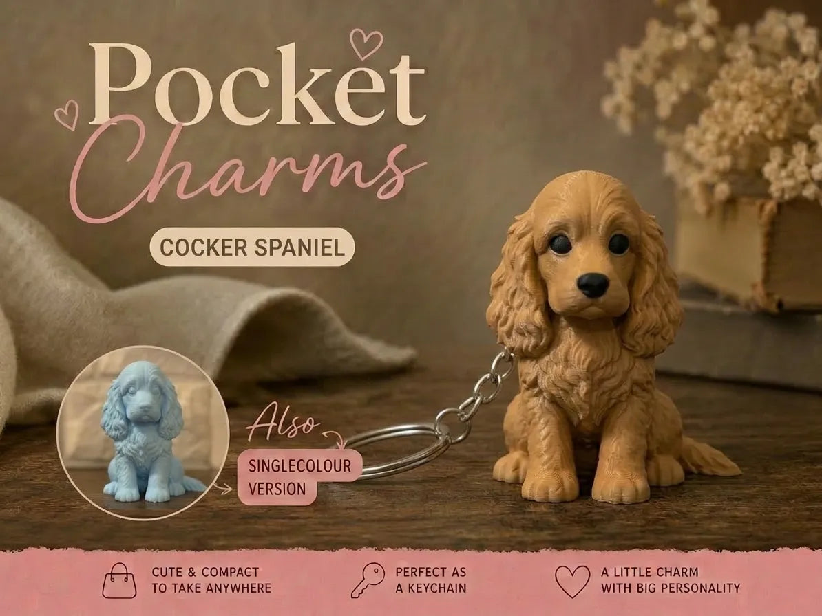 Breloques de poche porte-clés Cocker Spaniel - Bijoux Print