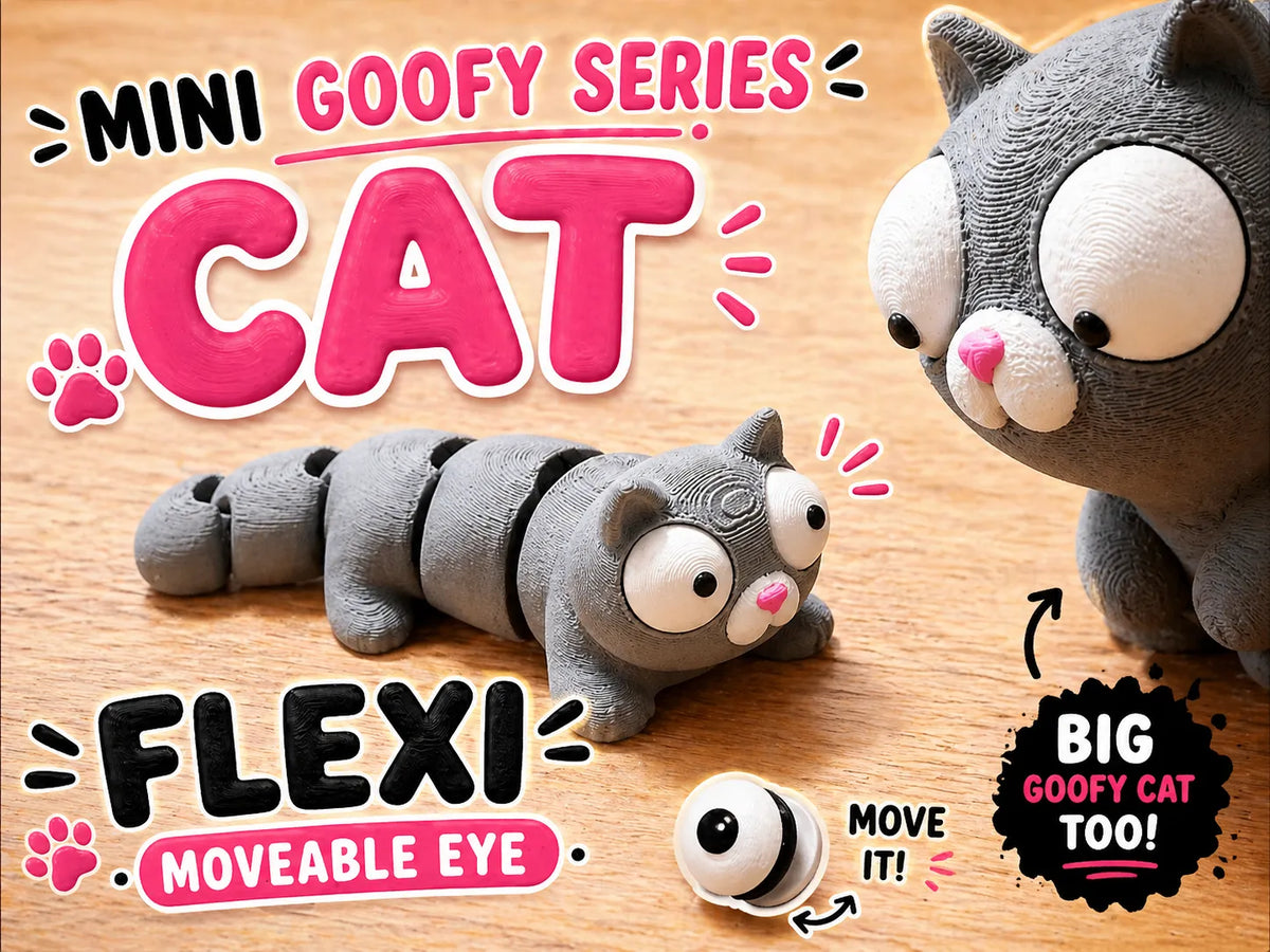 Série Mini Goofy – CAT flexi, Yeux mobiles - Figurine Print