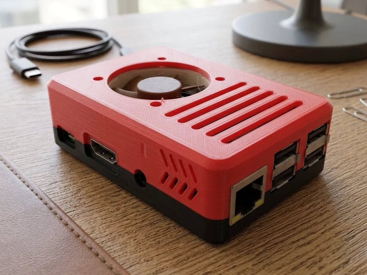 Boîtier emboîtable pour Raspberry Pi 3B/3B+ avec ventilateur - Bureau Print