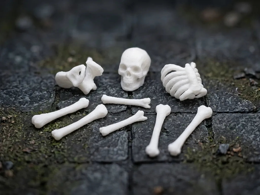 Ossements et Restes de Squelette - Éléments de Décor - Maquette Print