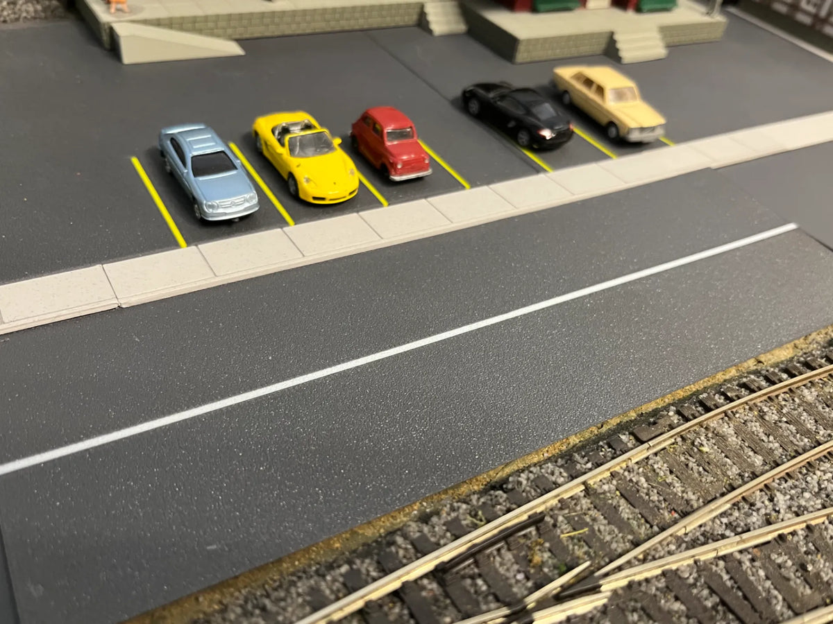 Route - Lignes droites et courbes (Échelle HO) - Maquette Print