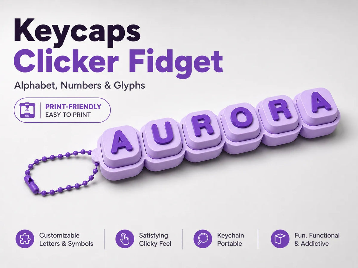 Capuchons de touches Fidget Alphabet, Nombres et Glyphes - Art Print