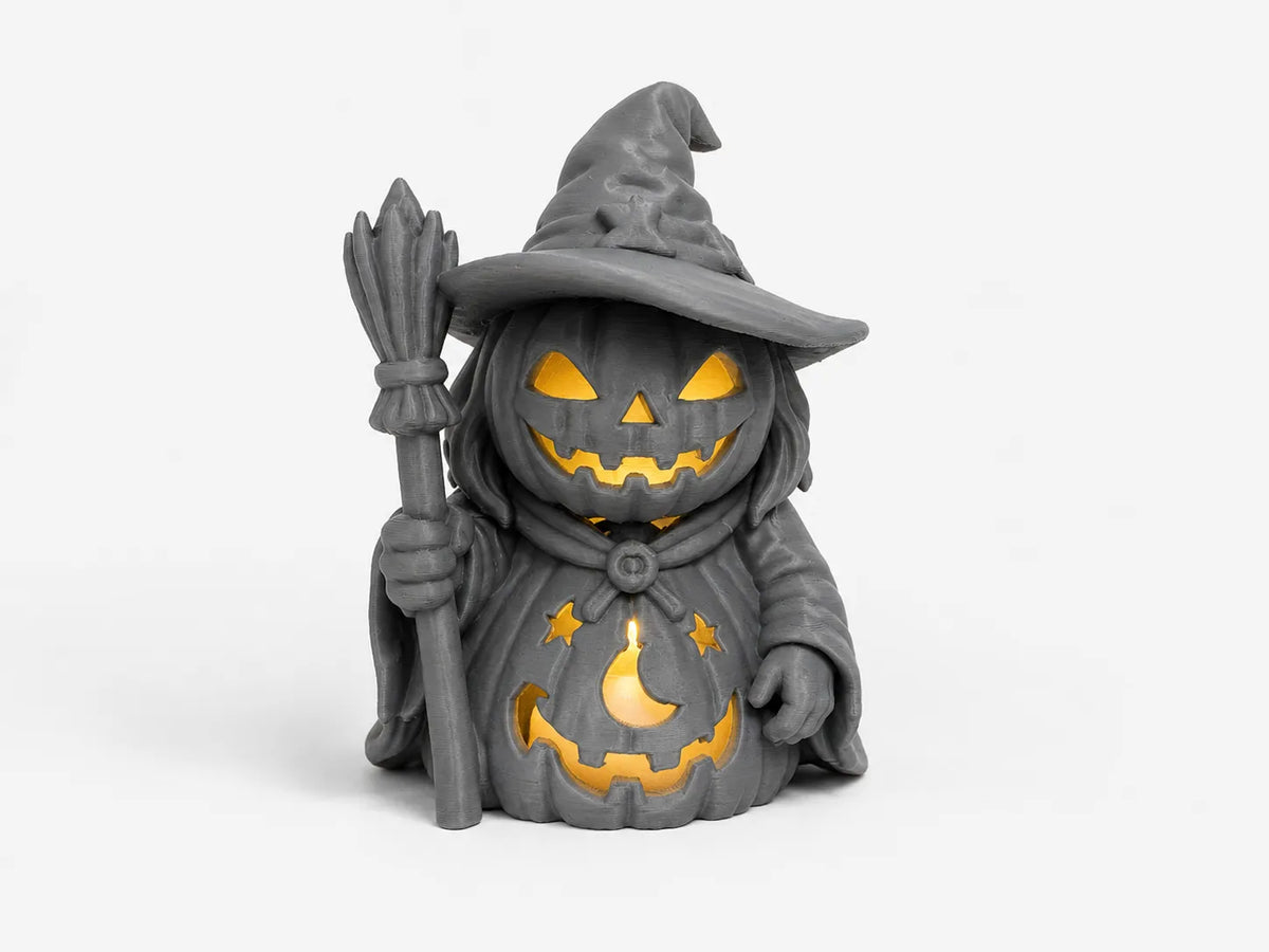 Sorcière Citrouille – Sorcière d'Halloween pour bougie LED - Fêtes Print