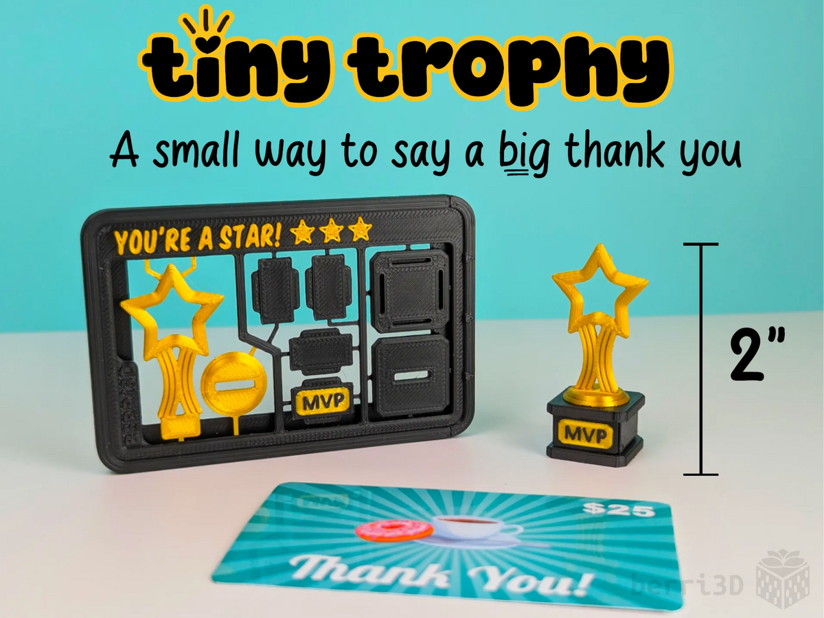 Trophée miniature porte-carte cadeau d'enseignant à assembler - Cadeau Print