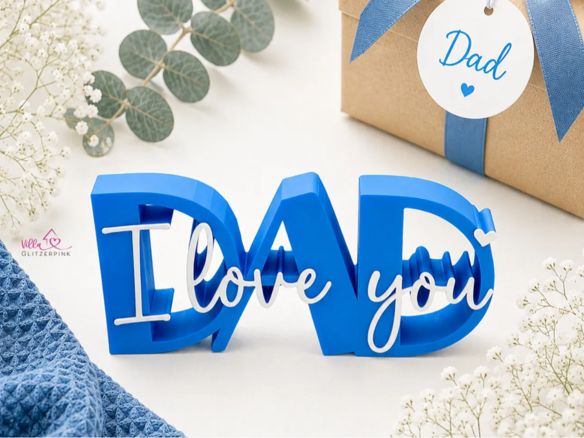 Incription Papa je t'aime - Fêtes Print