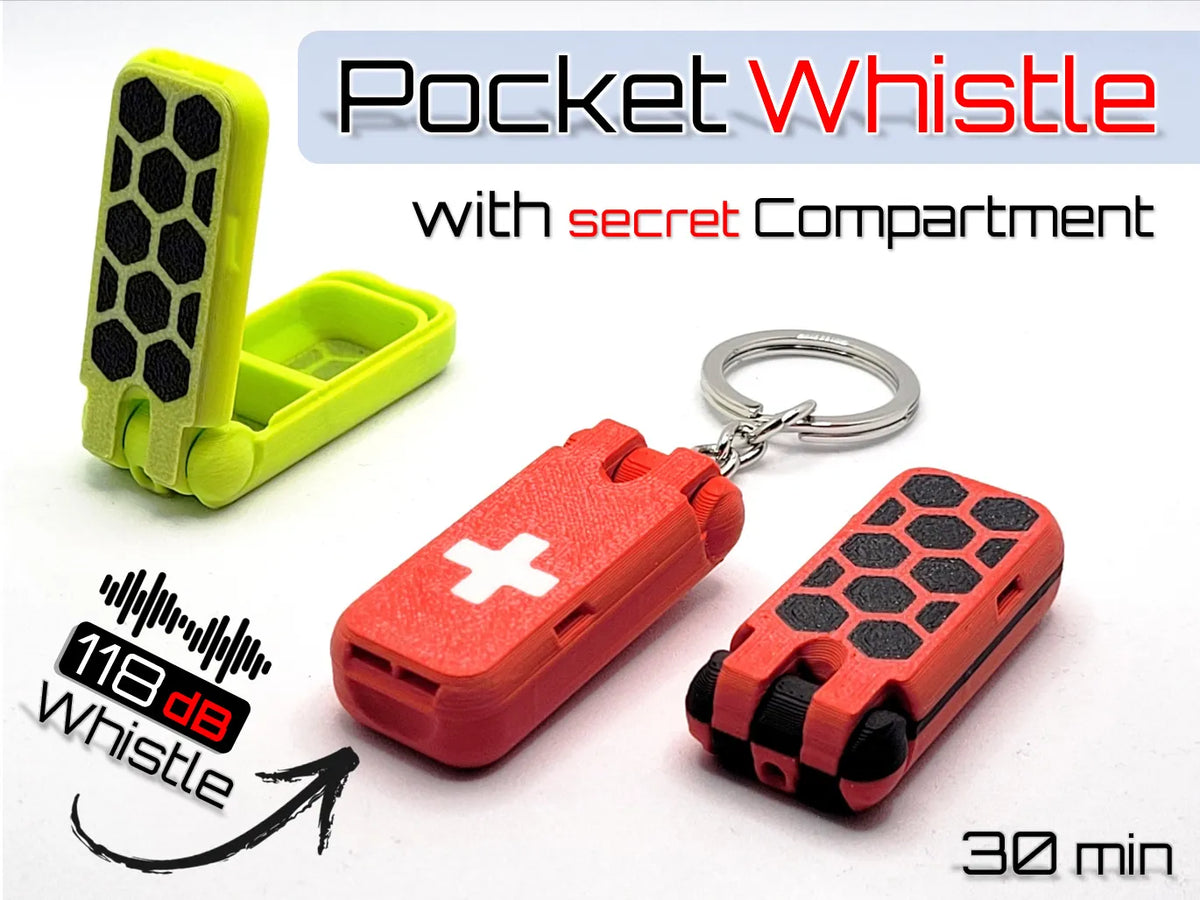 Sifflet de poche avec compartiment secret - Outdoor Print