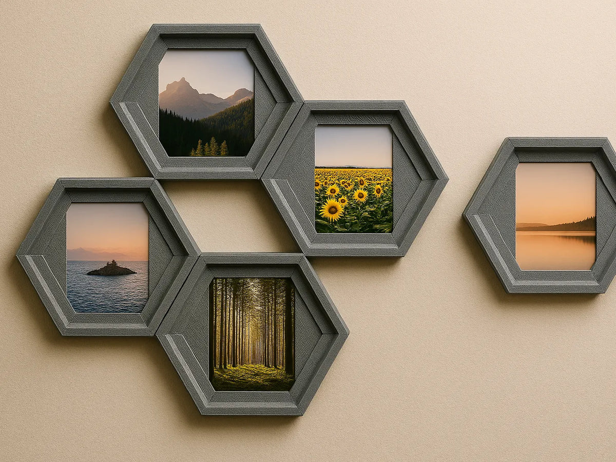 Cadre photo hexagonal modulaire - Maison Print