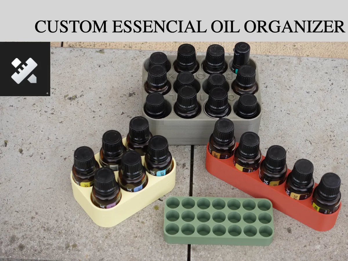 Organisateur d'huiles essentielles personnalisable (paramétrique) - Beauté Print