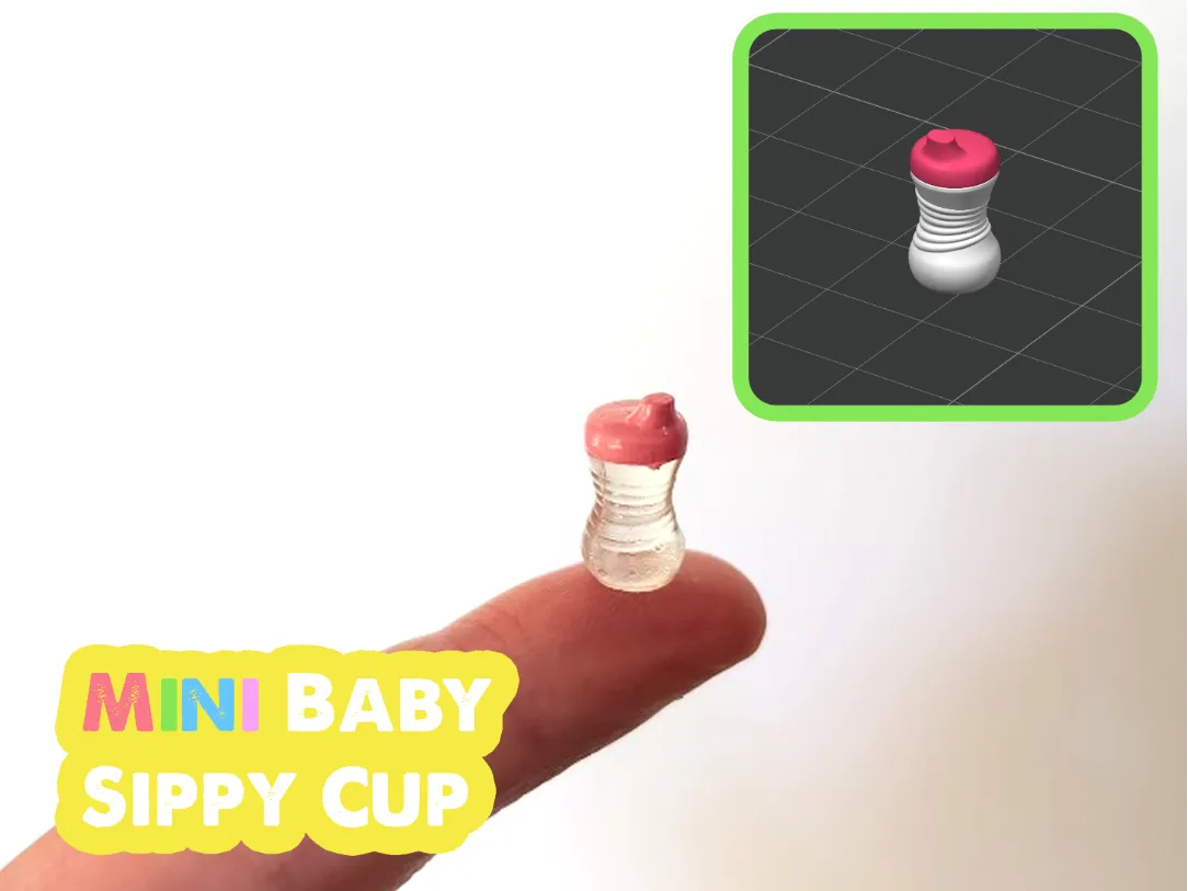 Grande tasse à bec pour maison de poupée miniature - Bébé Print