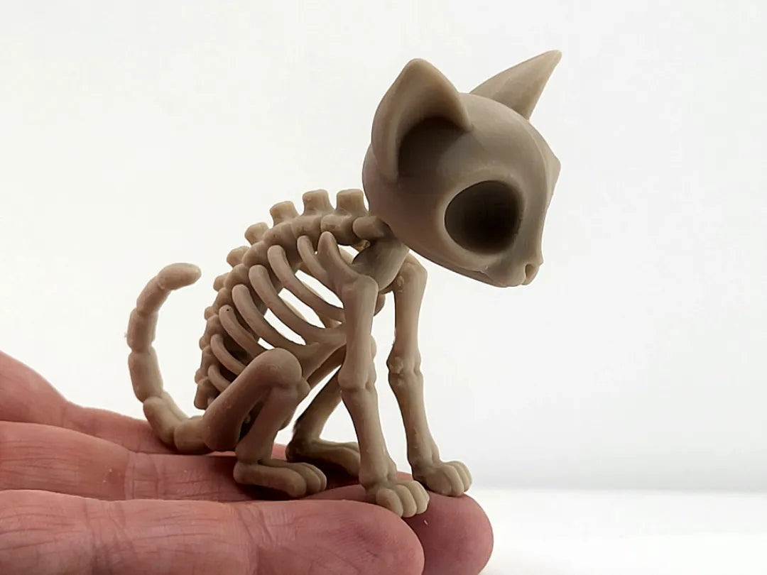 Figurine de Chat Squelette Mignon – Chat en Os Kawaii - Figurine Print