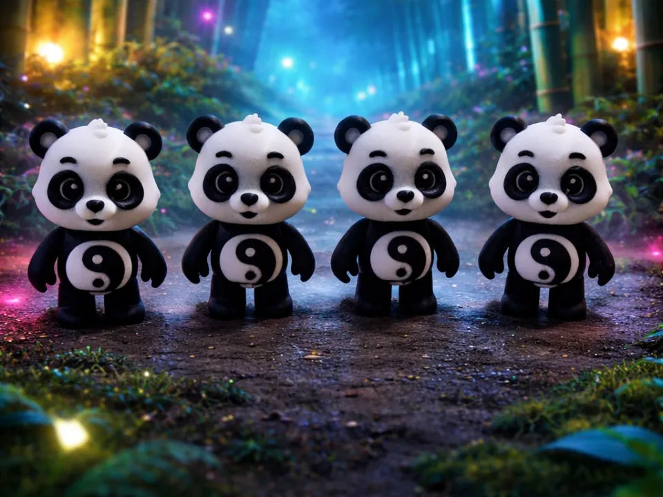 Panda Carebear Yin et Yang articulé - Art Print