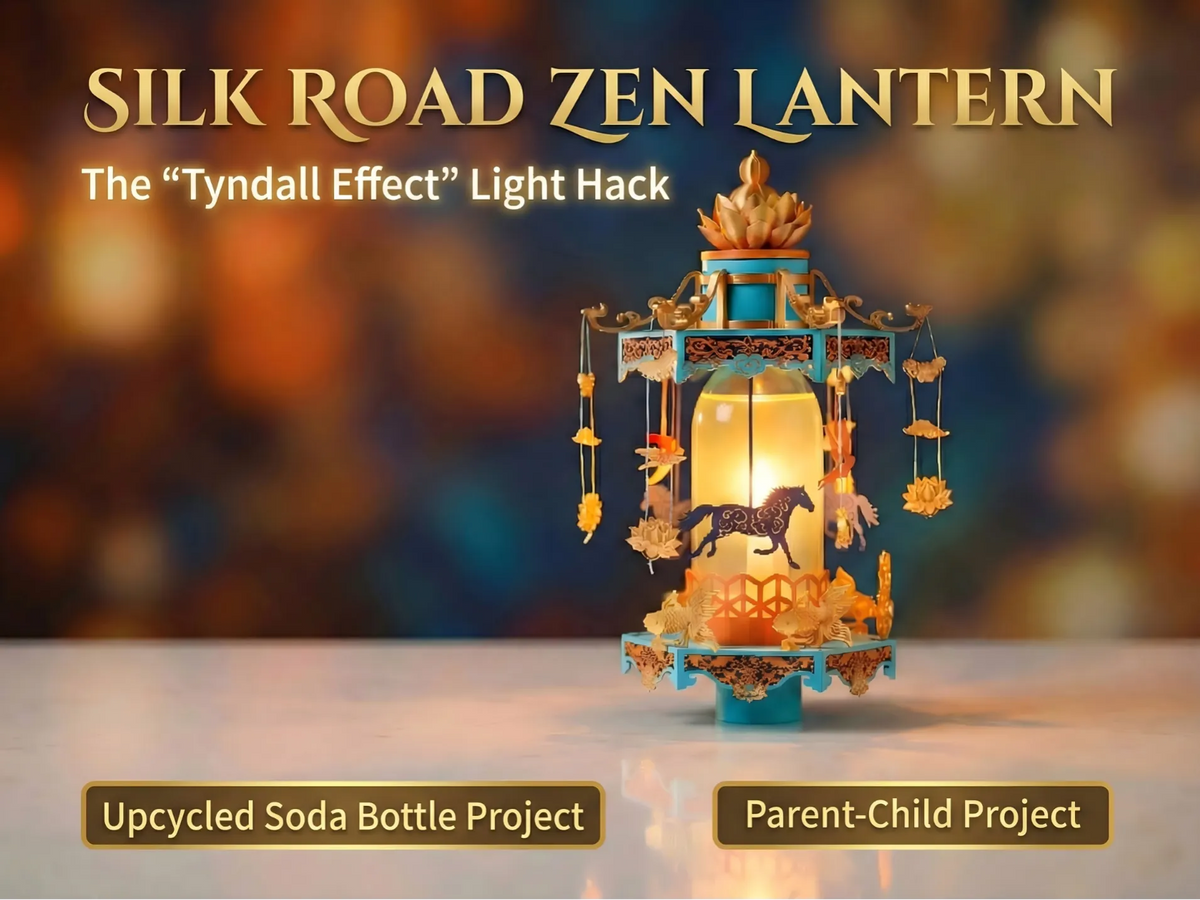 Projet de lampe d'ombre orientale de la Route de la Soie Parent-Enfant - Lumière Print