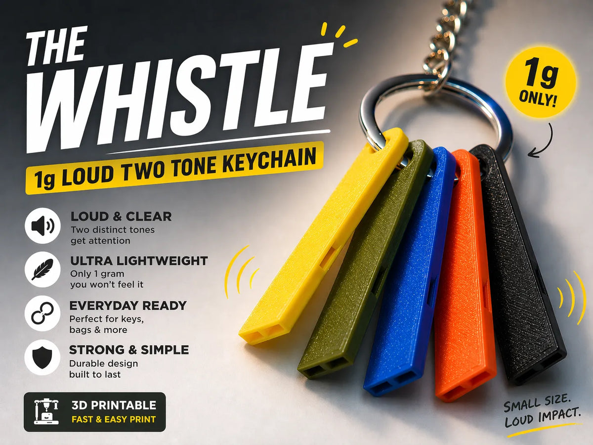 Le sifflet - porte-clés bicolore puissant de 1g - Outdoor Print