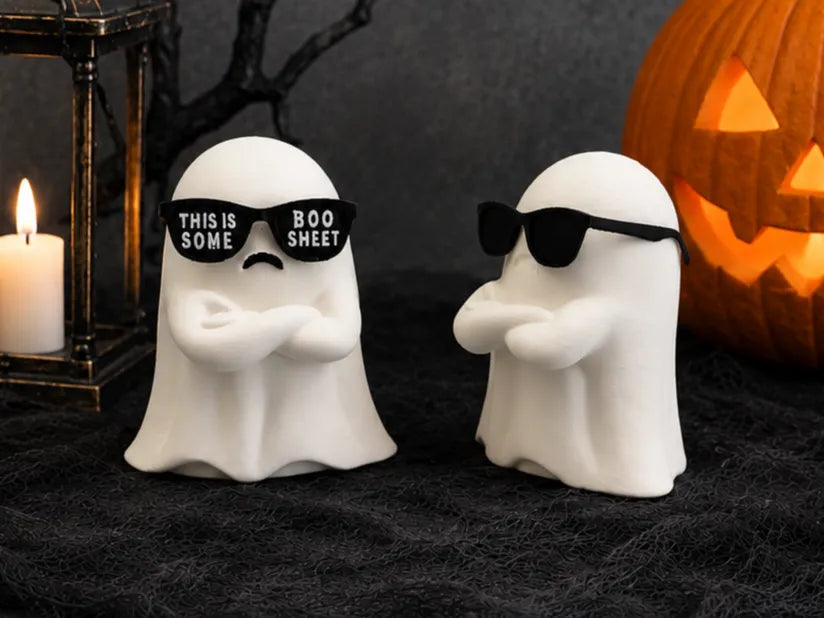 Statue de fantôme Boo Sheet avec des lunettes de soleil - Fêtes Print