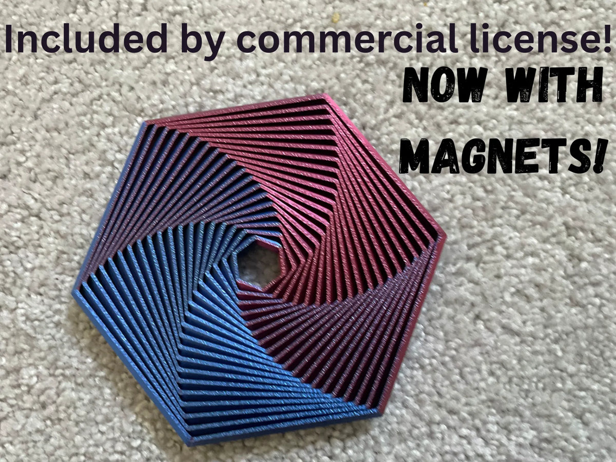 Jouet Hexagonal Fidget à 19 Anneaux - Bijoux Print