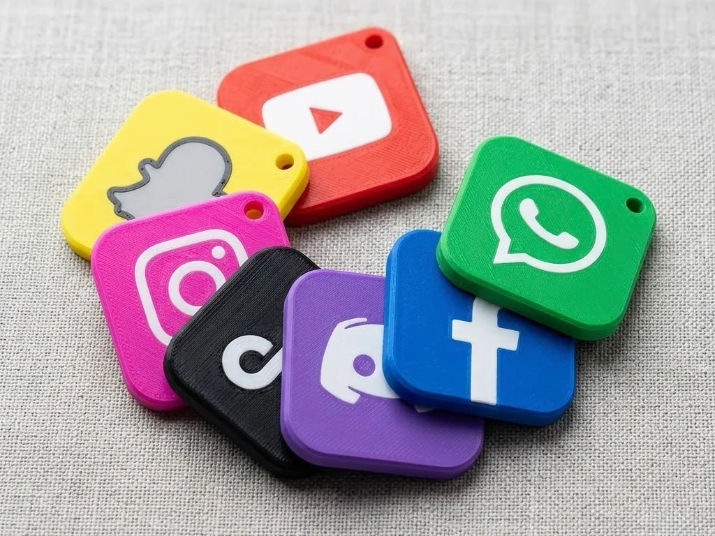 Collection ultime de porte-clés NFC pour les réseaux sociaux - NFC Print