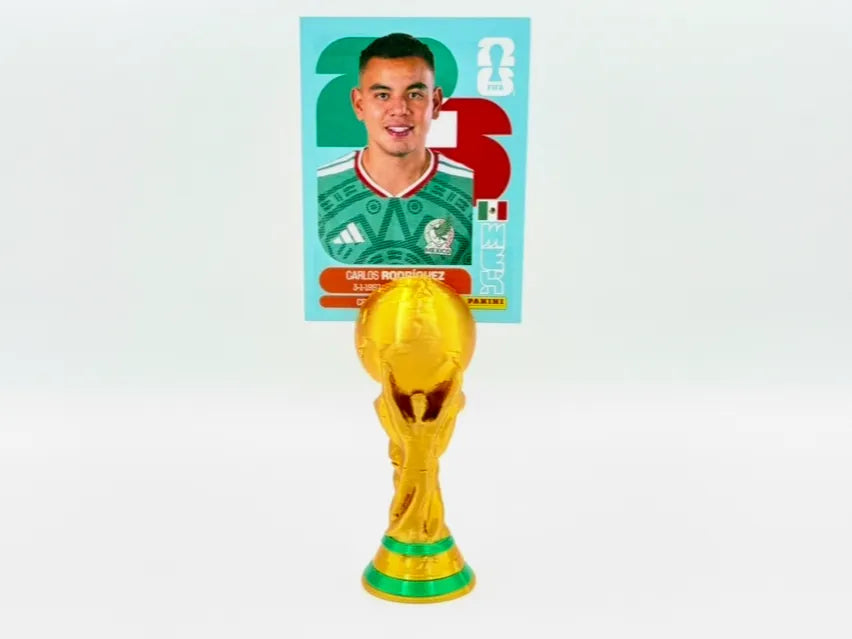 Présentoir de cartes Trophée de la Coupe du Monde (Corrigé) - Sport Print