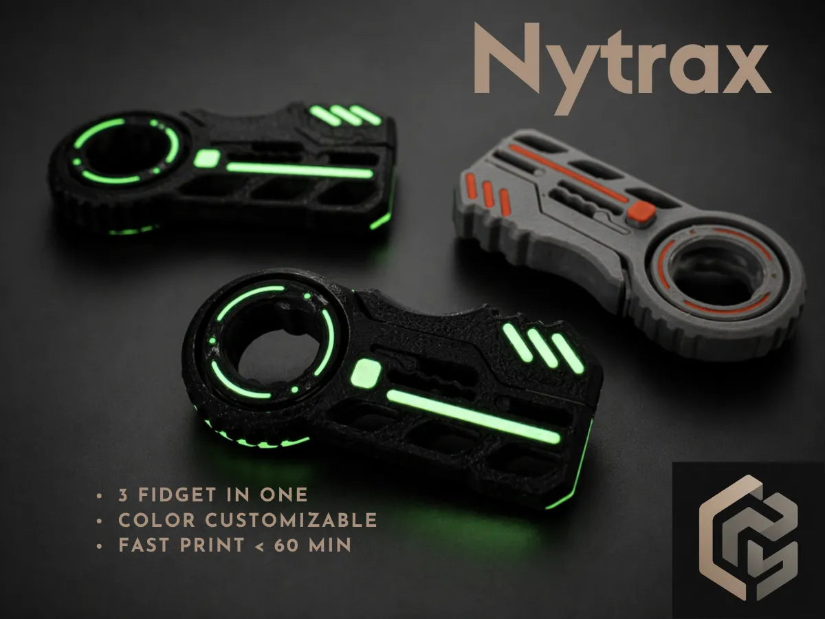 Nytrax - Jouet à glissière EDC Fidget 3 en 1 CyberPunk - Jeux Print