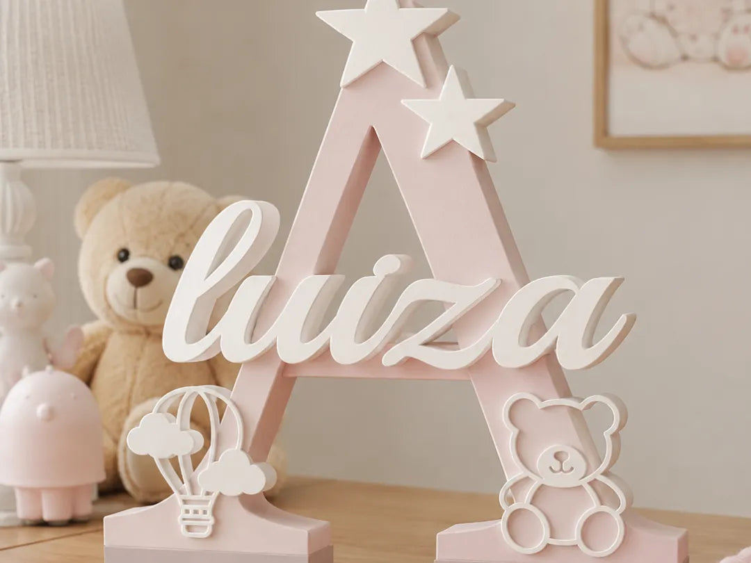 Lettre de chambre d'enfant personnalisée – Décoration prénom bébé - Maison Print