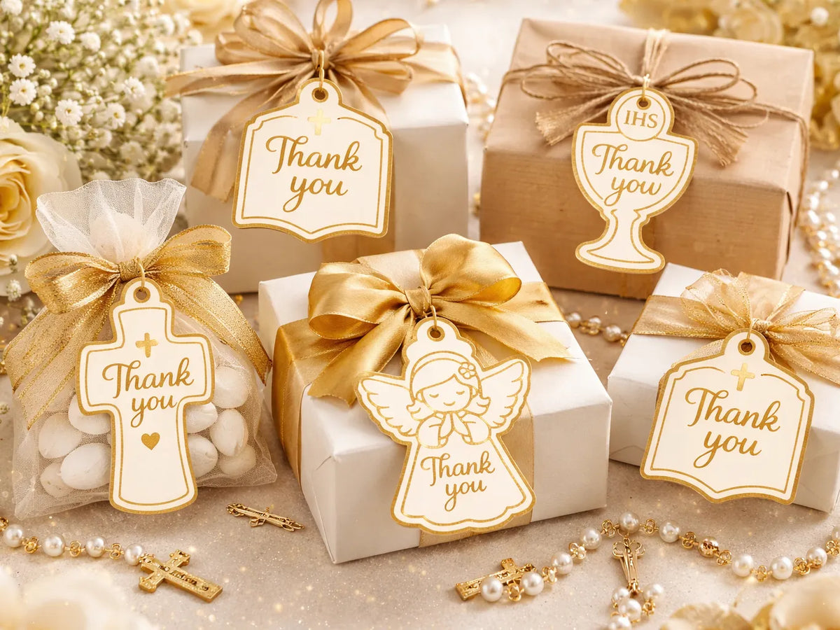 Étiquettes de remerciement Première Communion – Étiquettes cadeaux - Cadeau Print