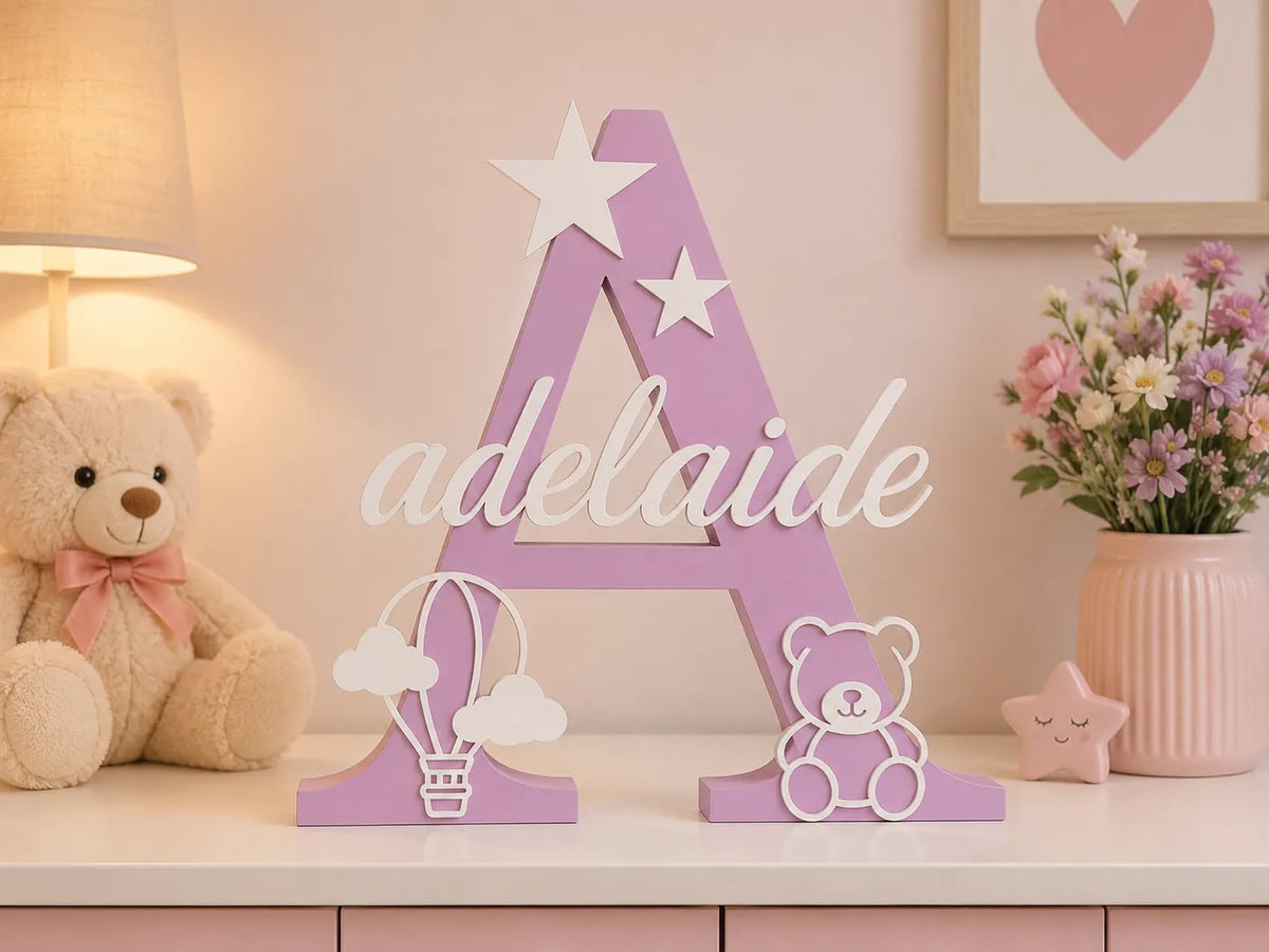Adelaide – Décoration personnalisée pour chambre d'enfant avec prénom - Maison Print