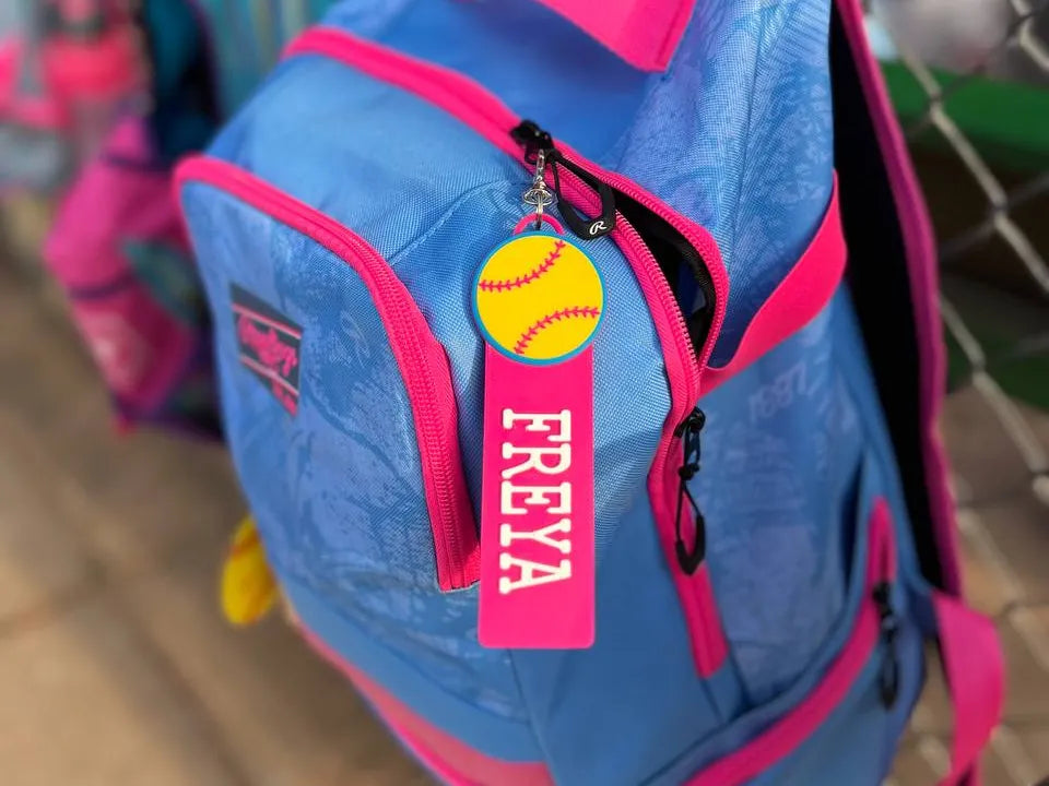 Étiquettes de nom pour sac de softball/baseball - Voyage Print