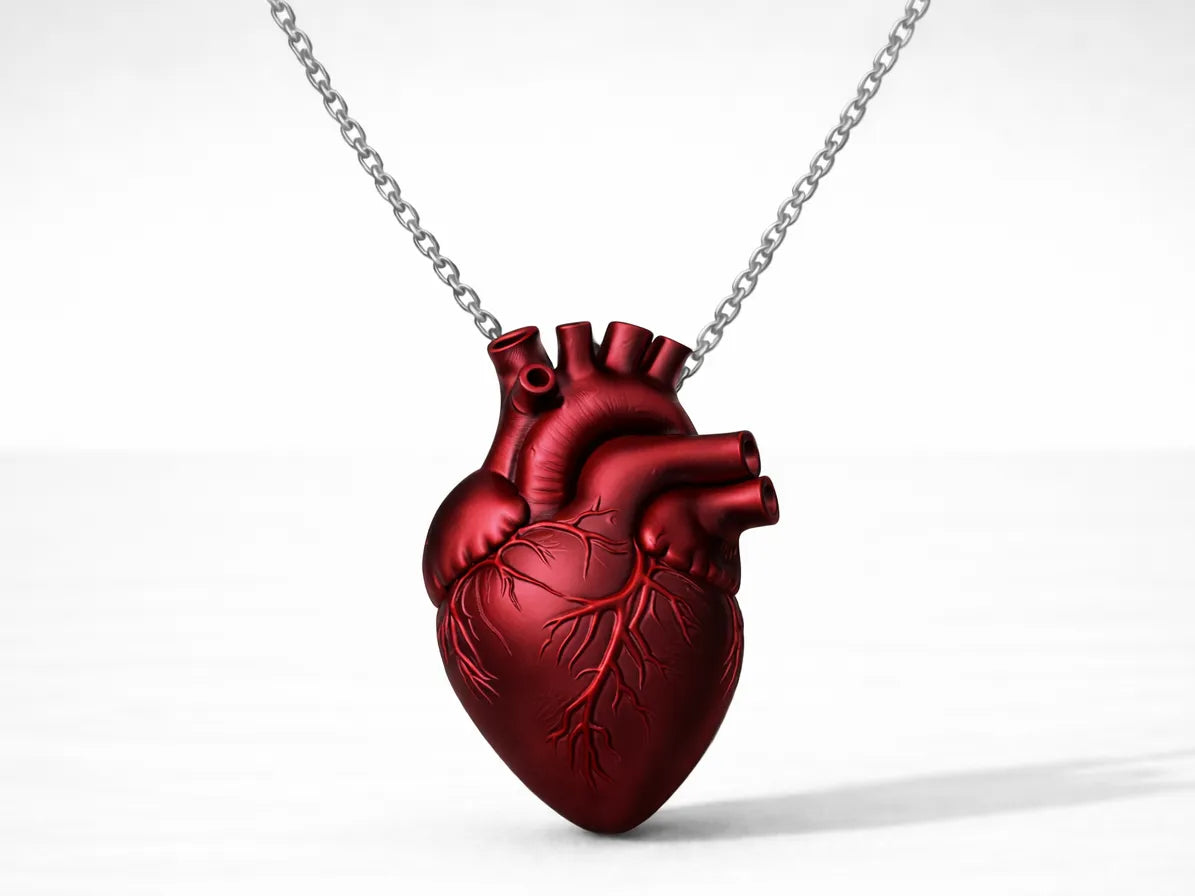 Collier Cœur Anatomique - Bijoux Print