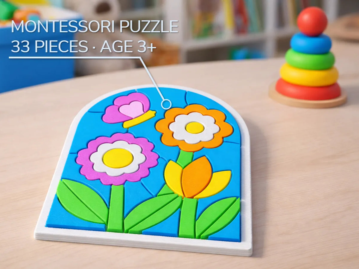 Puzzle Fleur pour Enfants – 33 Pièces (3 ans et plus) - Bébé Print