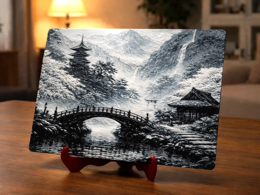 Paysage Japonais - HueForge - Art Print