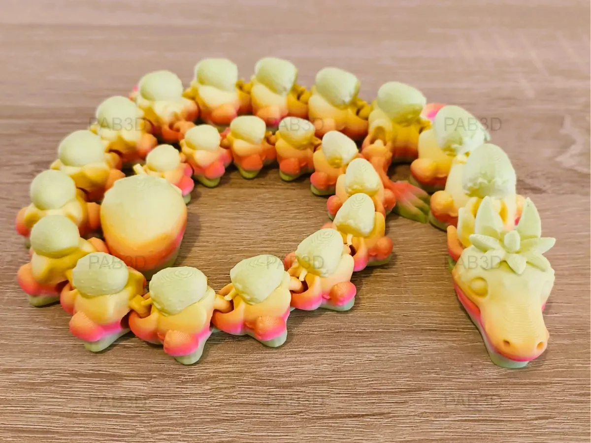 Dragon flexi articulé fraise - Jeux Print