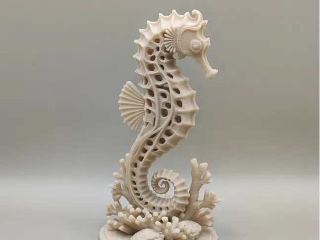 Sculpture de cheval de mer abstraite moderne - Art Print