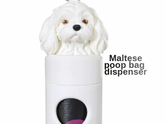 Distributeur de sacs à déjections pour chien de race Maltais - Pet Print