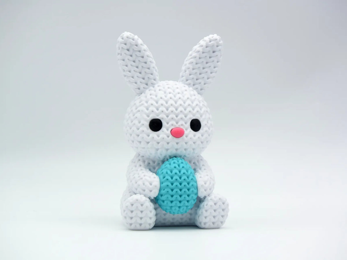 Lapin Tricoté Avec Œuf de Pâques - Fêtes Print