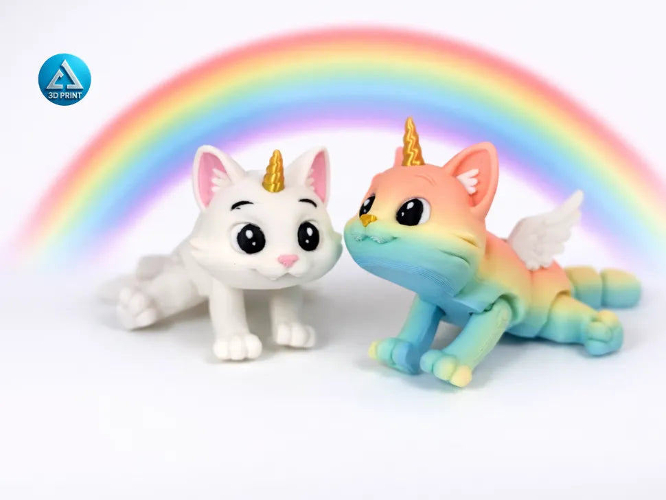 Chat Licorne Flexible - Figurine Print