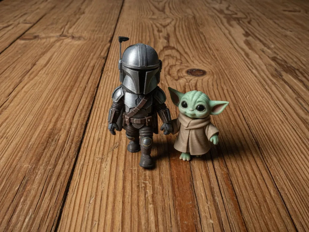 Mandalorian & Grogu Figurine main dans la main Star Wars - Figurine Print