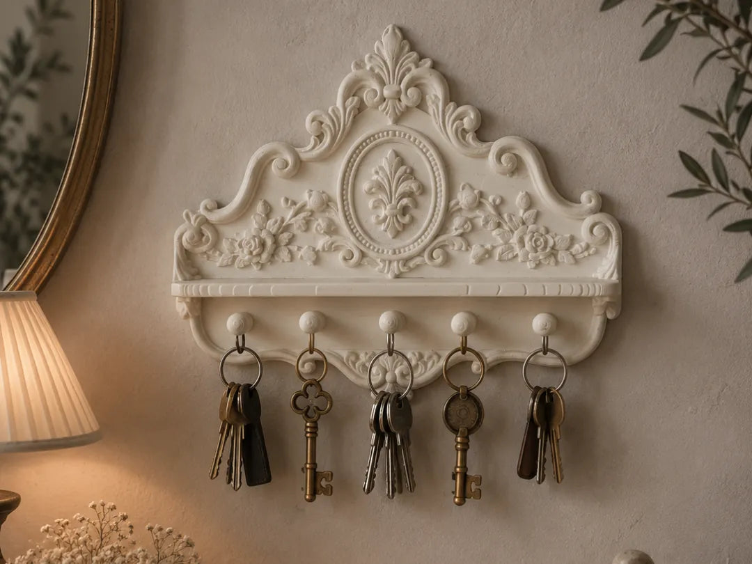 Porte-clés mural baroque - Organisateur d'entrée vintage - Maison Print