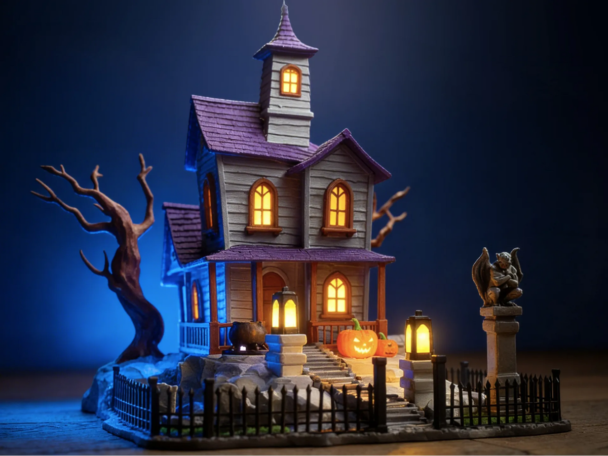 Maison Hantée — Une Scène d'Halloween - Fêtes Print