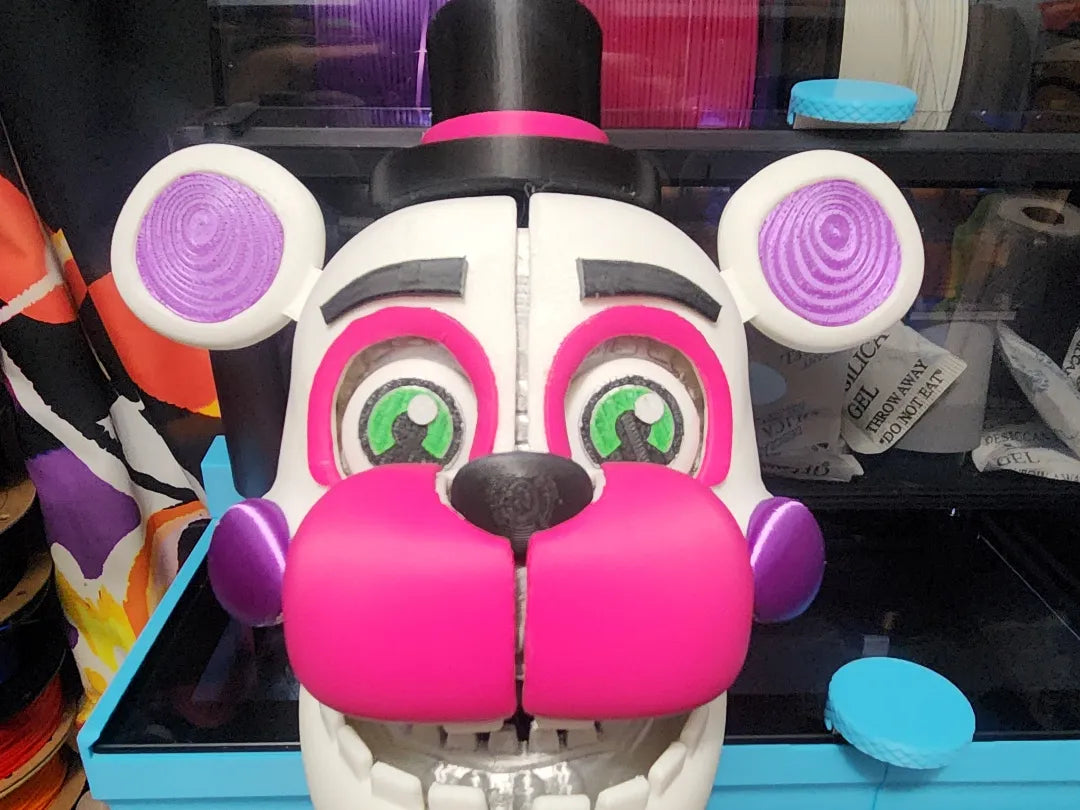 Marionnette Funtime Freddy avec marionnette Endo – sculpture de tête - Art Print