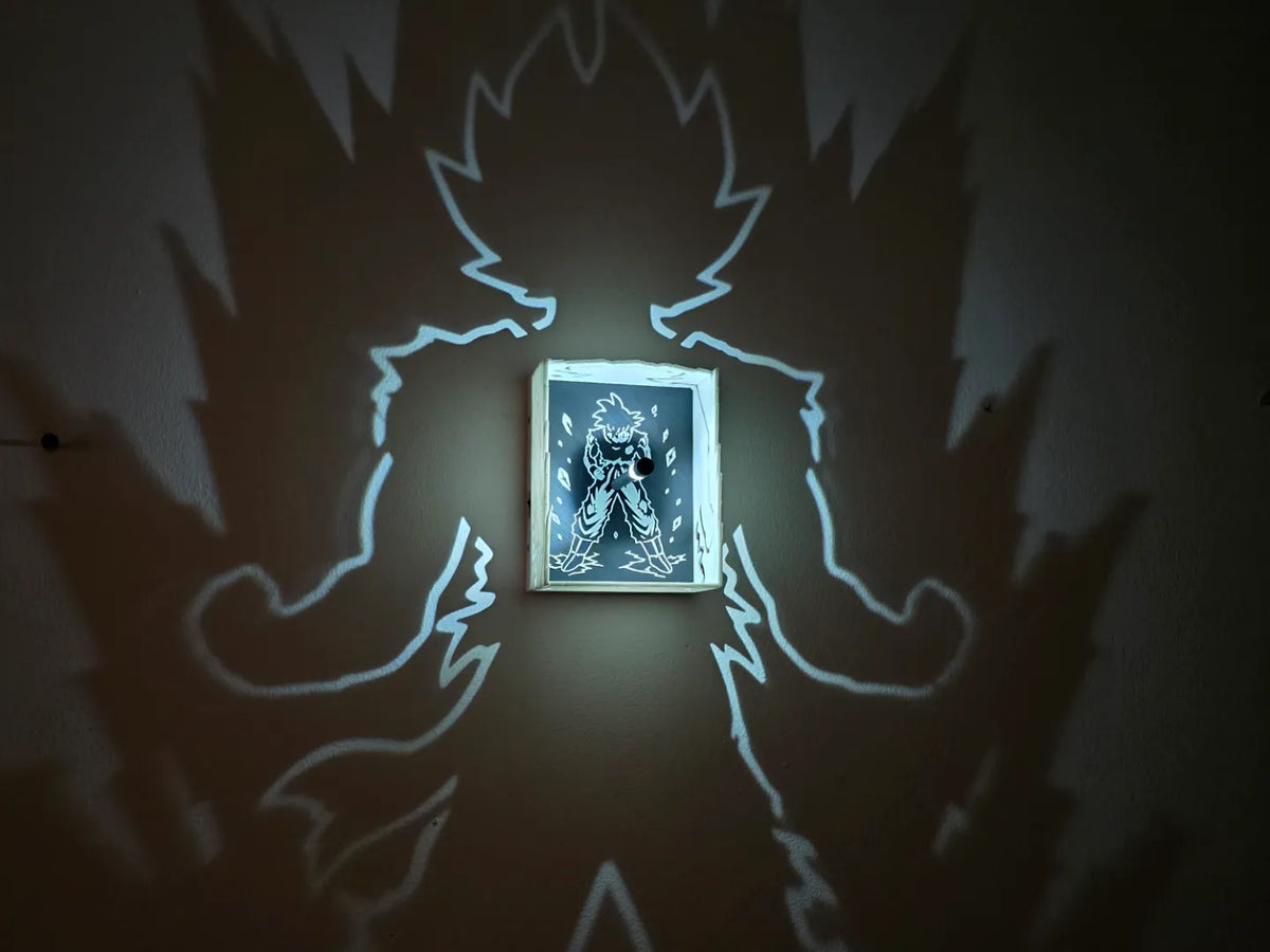 Lampe d'ombre Goku Super Saiyajin - Lumière Print