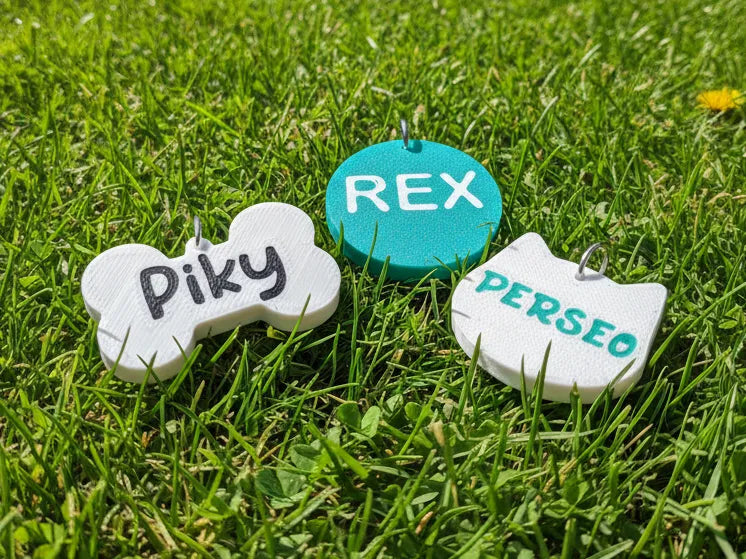 Plaques d'identification personnalisables pour animaux – Médailles pour chiens et chats - Pet Print