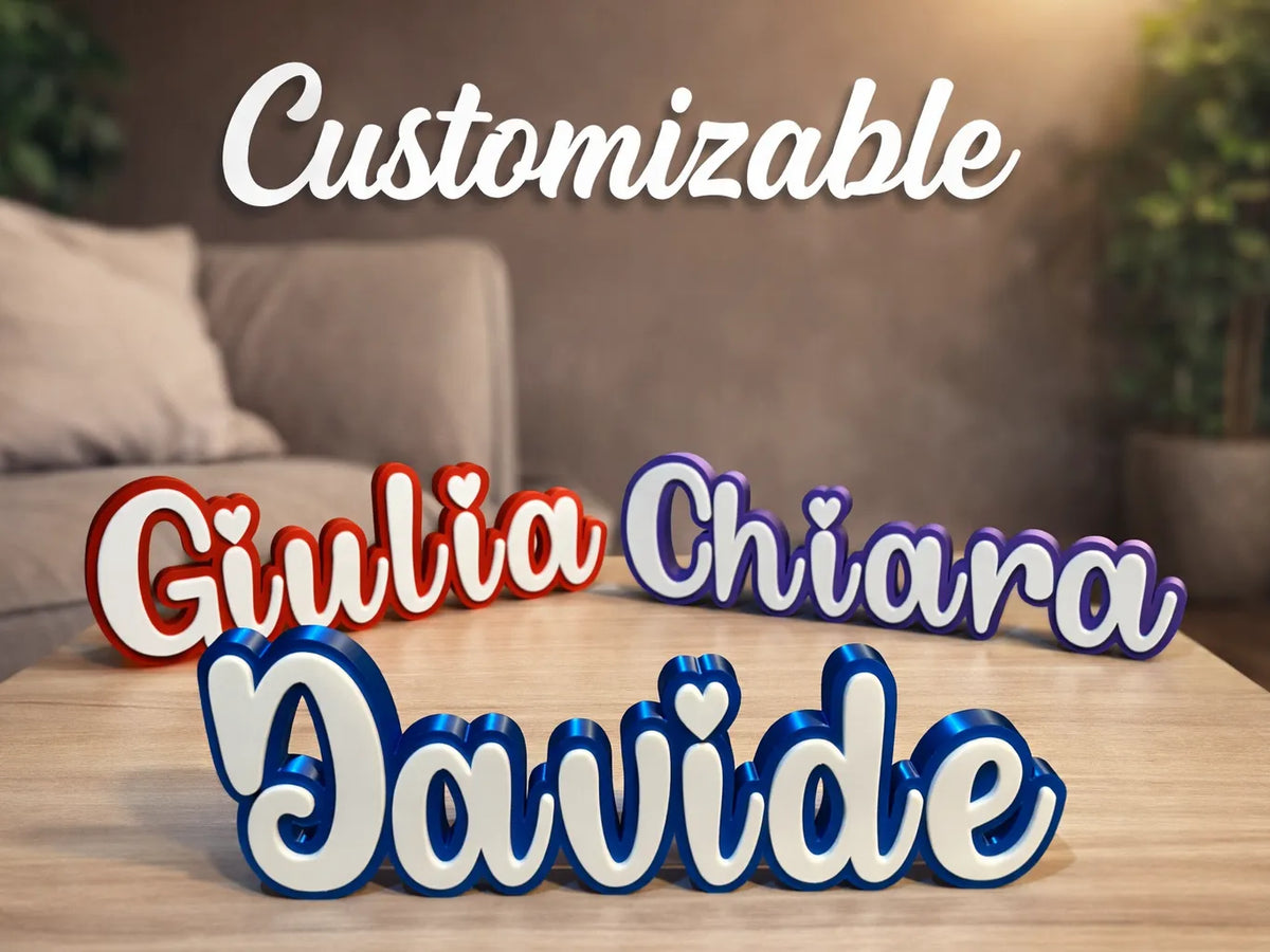 Prénom personnalisable en cursive avec cœur - Cadeau Print
