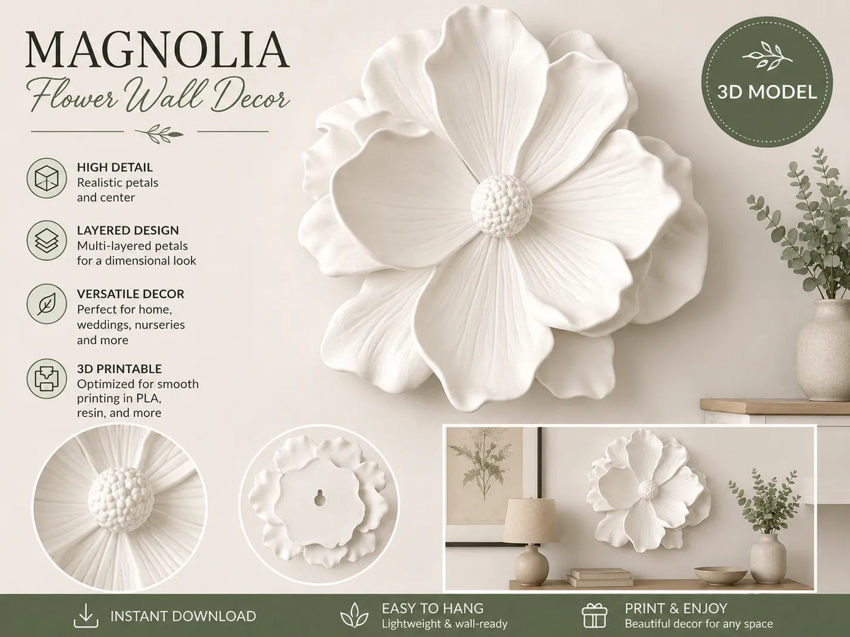 Décoration Murale Fleur de Magnolia - Art Print