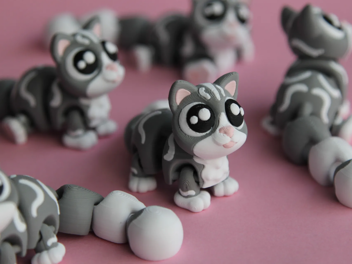 Mini Chat Flexible - Figurine Print