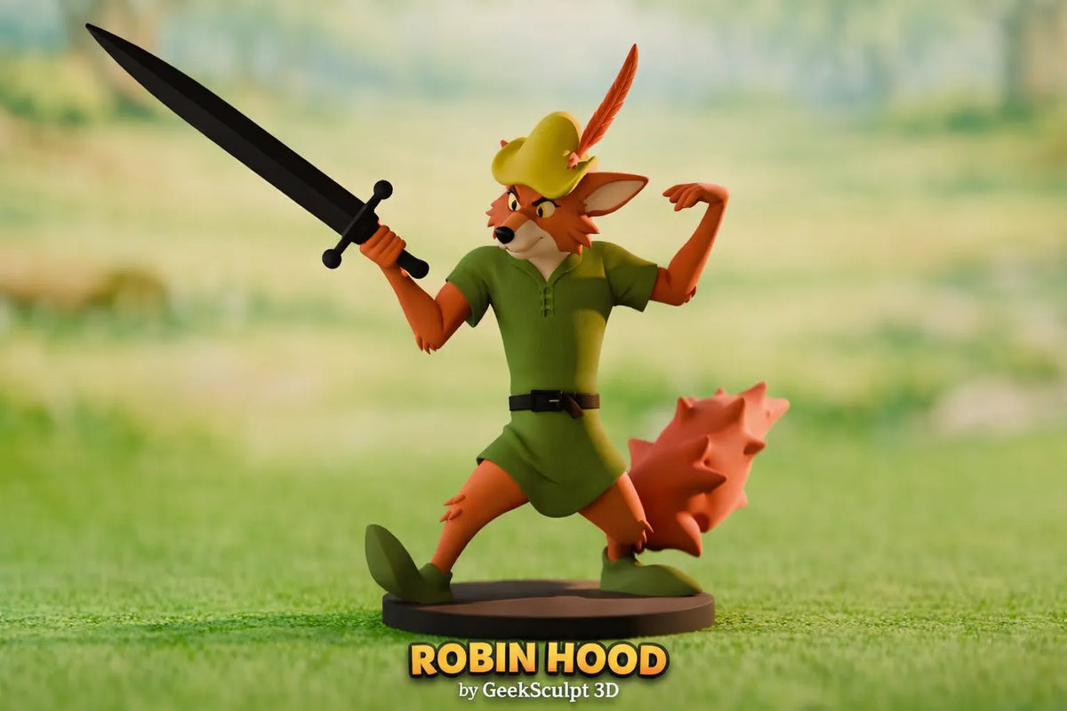 Figurine Stylisée du Renard Robin des Bois - Figurine Print