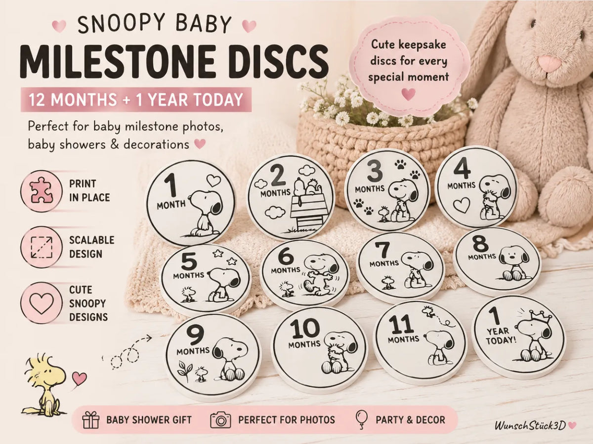 Disques étapes bébé 12 Mois Sous-verres - Bébé Print