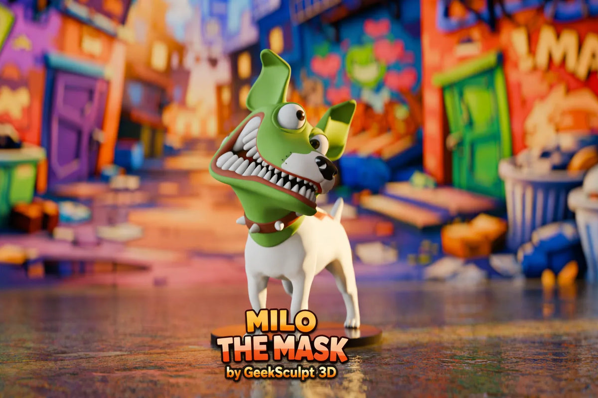 La figurine de collection Milo le chien du masque - Figurine Print