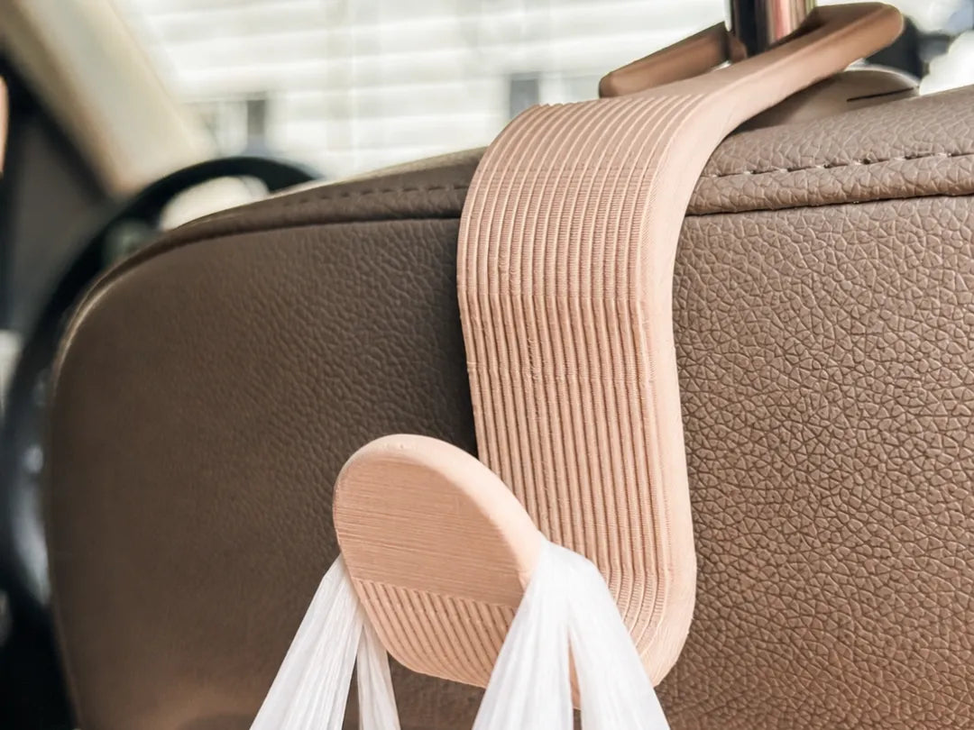 Crochet d'appui-tête de voiture Support de sac d'épicerie Cintre de sac à main - Auto Print